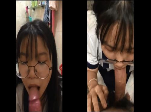 Ang 4-eyed student ay nagbibigay ng isang mahusay na Bj Ang 4-eyed student ay nagbibigay ng isang mahusay na Bj
